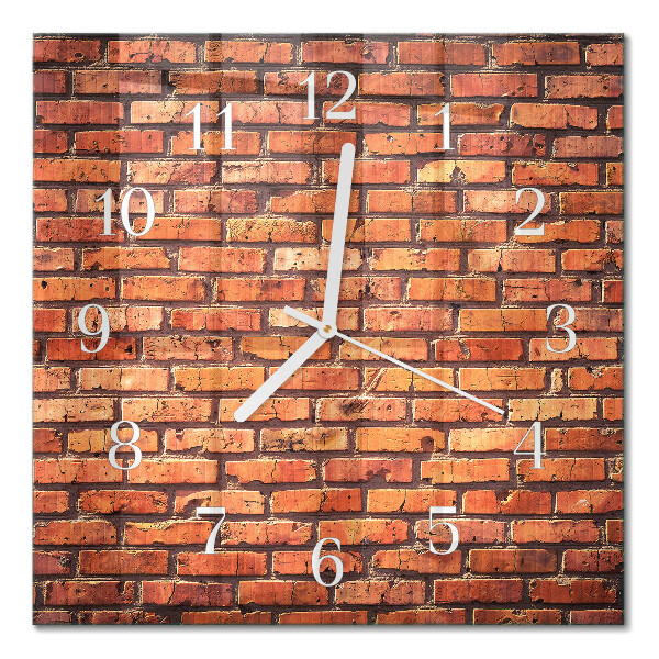 Reloj de cristal cuadrado Muro de ladrillo