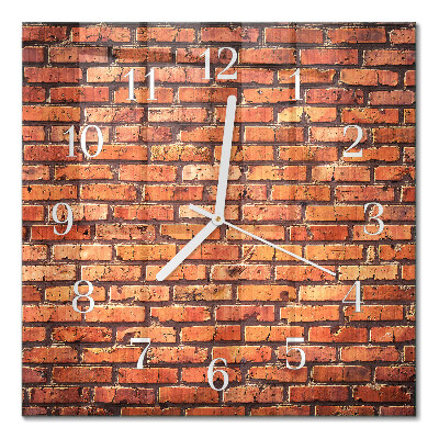 Reloj de cristal cuadrado Muro de ladrillo