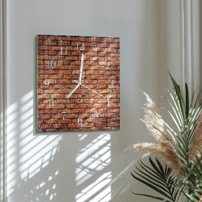 Reloj de cristal cuadrado Muro de ladrillo