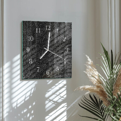 Cuadrado reloj de pared de cristal Patrón