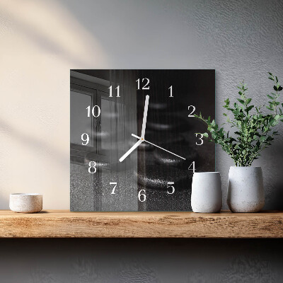 Cuadrado reloj de pared Piedras zen