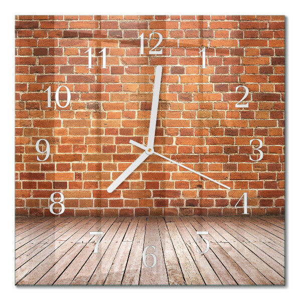 Reloj de cristal cuadrado Muro de ladrillo