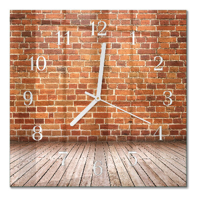 Reloj de cristal cuadrado Muro de ladrillo