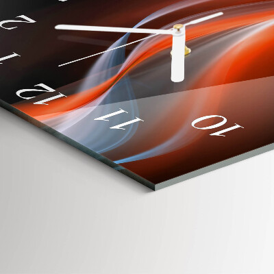 Cuadrado reloj de pared Ondas de luz