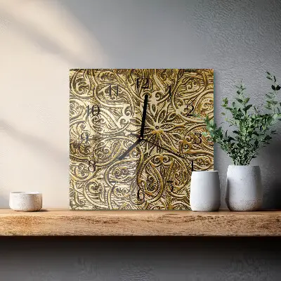 Cuadrado reloj de vidrio Mosaico