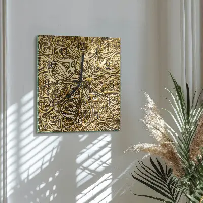 Cuadrado reloj de vidrio Mosaico