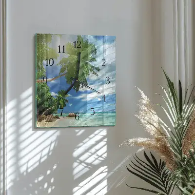 Reloj de pared cuadrado Isla de las palmeras