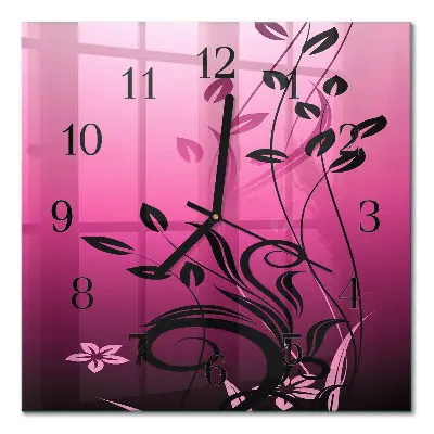 Reloj cuadrado Arte floral