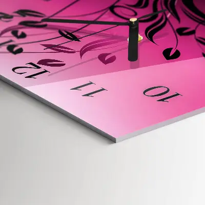 Reloj cuadrado Arte floral