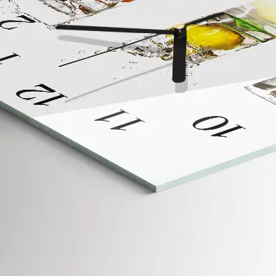 Reloj cuadrado Vasos de fruta