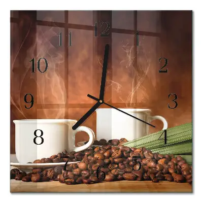 Reloj cuadrado Tazas de café