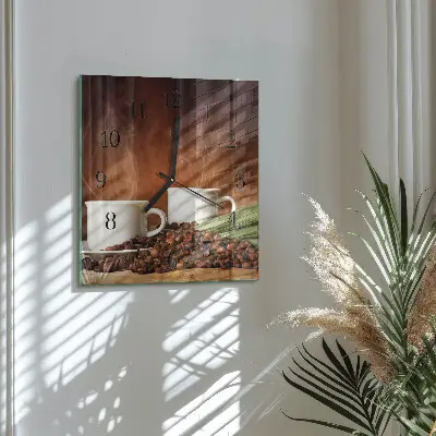 Reloj cuadrado Tazas de café