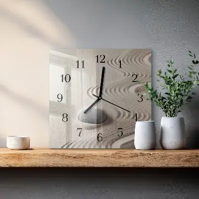 Cuadrado reloj de vidrio Arena de piedra