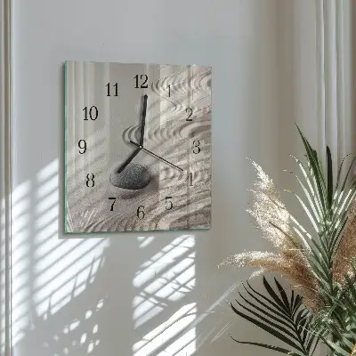 Cuadrado reloj de vidrio Arena de piedra