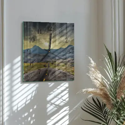 Reloj de pared cuadrado Sendero de montaña