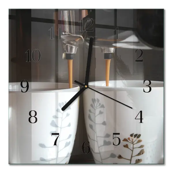 Reloj cuadrado Cafetera
