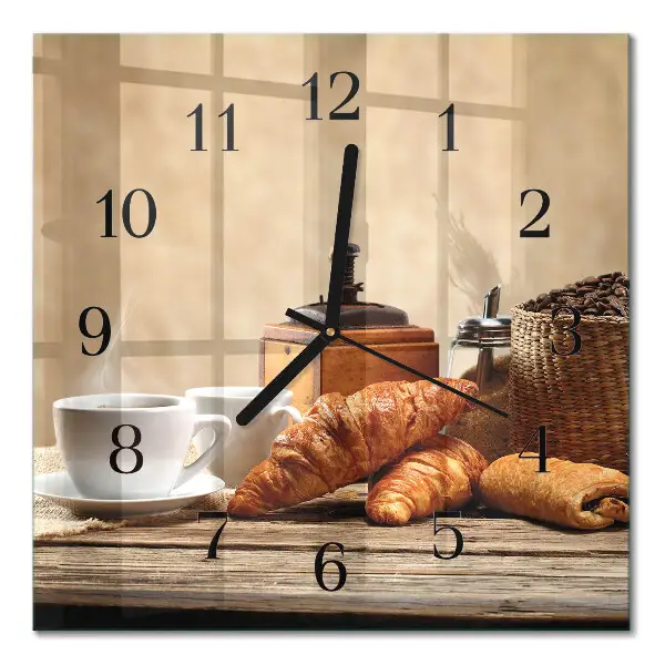 Reloj cuadrado Croissants