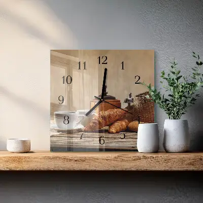 Reloj cuadrado Croissants