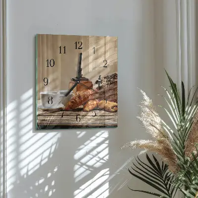 Reloj cuadrado Croissants