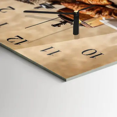 Reloj cuadrado Croissants