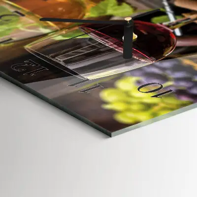 Cuadrado reloj de cristal Copas de vino