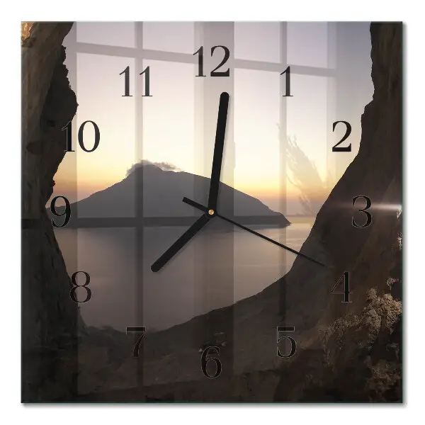 Reloj de pared cuadrado Montaña oceánica