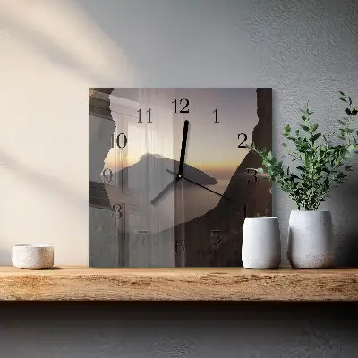 Reloj de pared cuadrado Montaña oceánica
