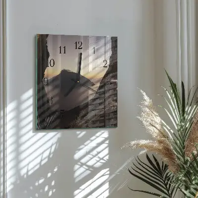 Reloj de pared cuadrado Montaña oceánica