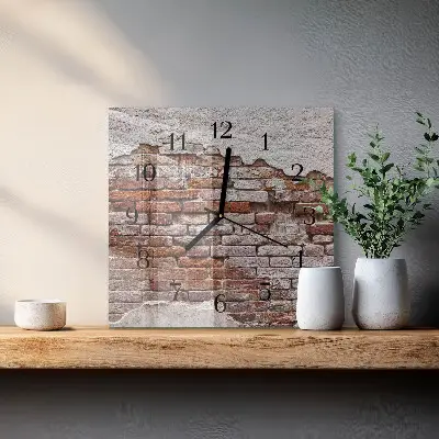 Cuadrado reloj de vidrio Ladrillo
