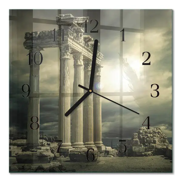 Cuadrado reloj de vidrio Acrópolis