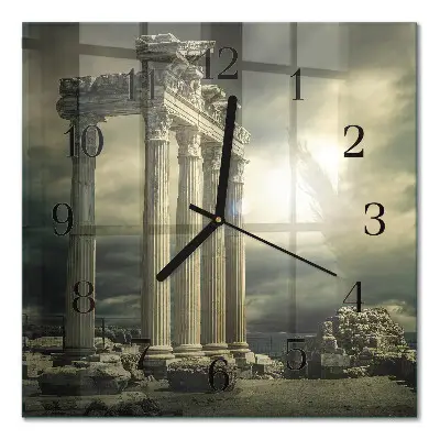 Cuadrado reloj de vidrio Acrópolis