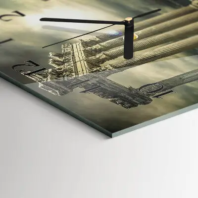 Cuadrado reloj de vidrio Acrópolis