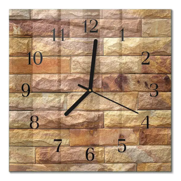 Reloj de pared de cristal cuadrado Ladrillo