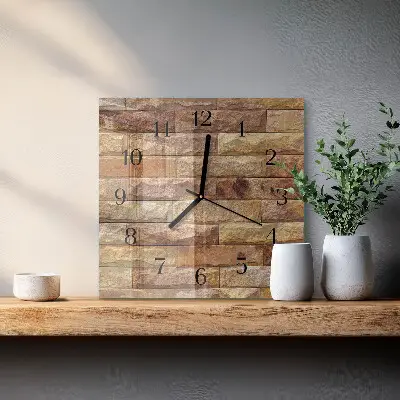Reloj de pared de cristal cuadrado Ladrillo
