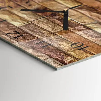 Reloj de pared de cristal cuadrado Ladrillo