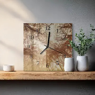 Reloj cuadrado Copas de árboles