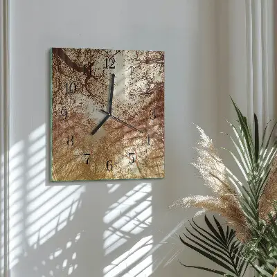 Reloj cuadrado Copas de árboles
