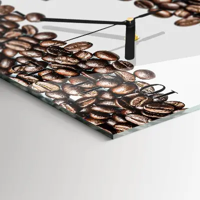 Cuadrado reloj de cristal Granos de café