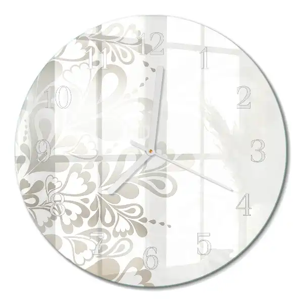 Redondo reloj de pared Arte floral