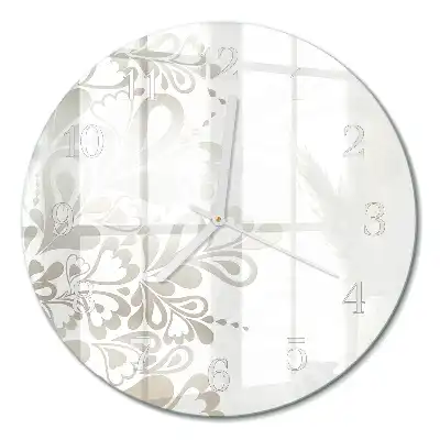 Redondo reloj de pared Arte floral