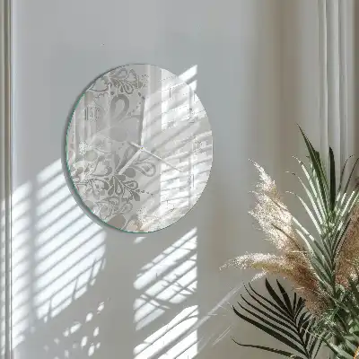 Redondo reloj de pared Arte floral