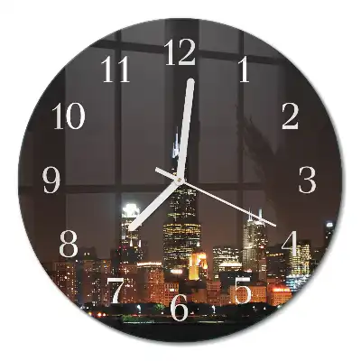 Redondo reloj redondo pared Horizonte nocturno