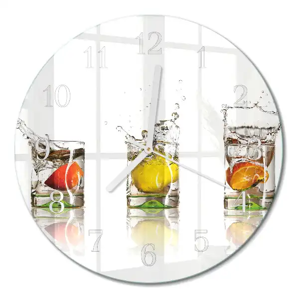 Redondo reloj redondo pared Vasos de fruta