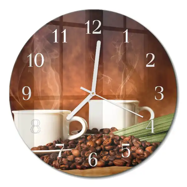 Redondo reloj redondo pared Tazas de café