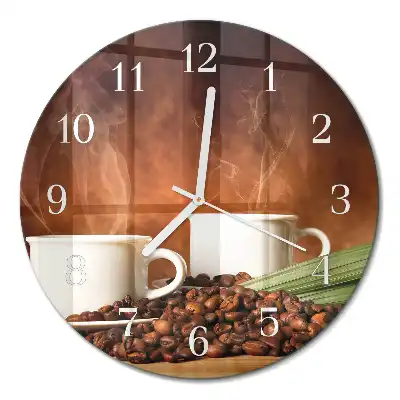 Redondo reloj redondo pared Tazas de café