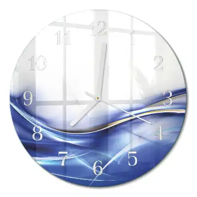 Reloj de cristal redondo Líneas abstractas