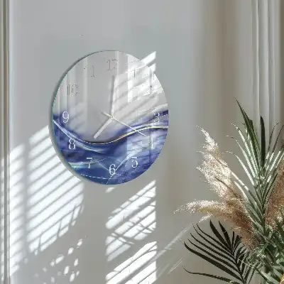 Reloj de cristal redondo Líneas abstractas