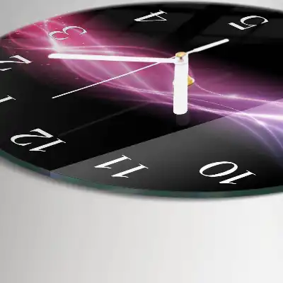 Reloj de cristal redondo Líneas abstractas