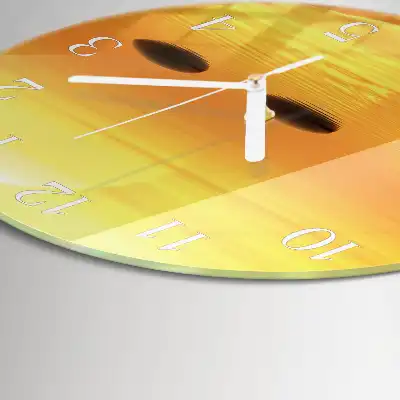Reloj de pared de vidrio redondo Agua sol