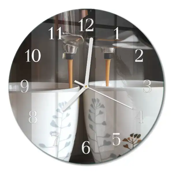 Redondo reloj redondo pared Cafetera